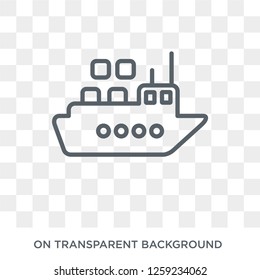 Cargo ship icon. Cargo ship design concept from  collection. Simple element vector illustration on transparent background.