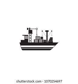 cargo Ship icon. Element of ship illustration. Premium quality graphic design icon. Signs and symbols collection icon for websites, web design, mobile app on white background