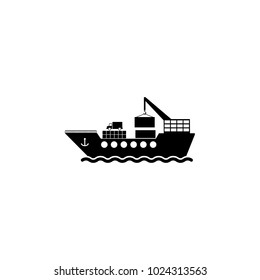 cargo Ship icon. Element of logistic for mobile concept and web apps. Icon for website design and development, app development. Premium icon on white background