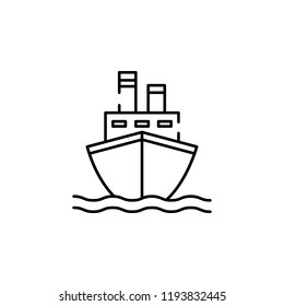 icono del buque de carga. Elemento de la cultura paquistaní para concepto móvil e ilustración de aplicaciones web. Icono de línea delgada para diseño y desarrollo de sitios web, desarrollo de aplicaciones