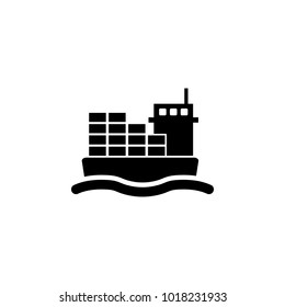 cargo ship icon. Elements of transport icon. Premium quality graphic design icon. Signs and symbols collection icon for websites, web design, mobile app on white background