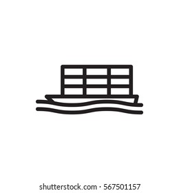 cargo ship icon illustration isolated vector sign symbol