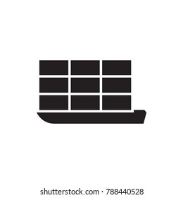 cargo ship icon illustration isolated vector sign symbol