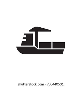 cargo ship icon illustration isolated vector sign symbol