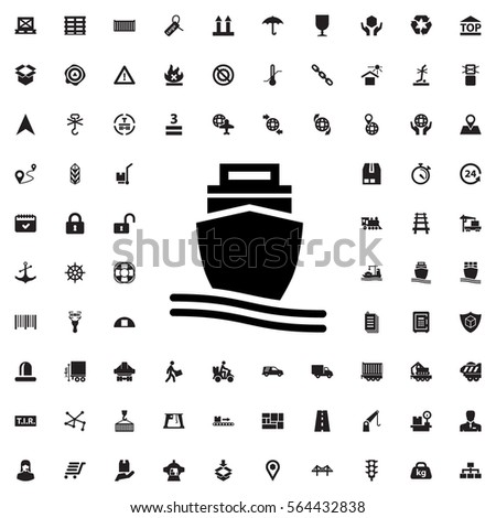 cargo ship icon illustration isolated vector sign symbol