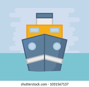 cargo ship icon image