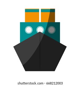 cargo ship icon image 