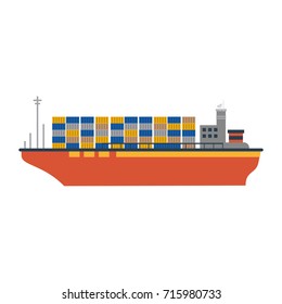 cargo ship icon image 