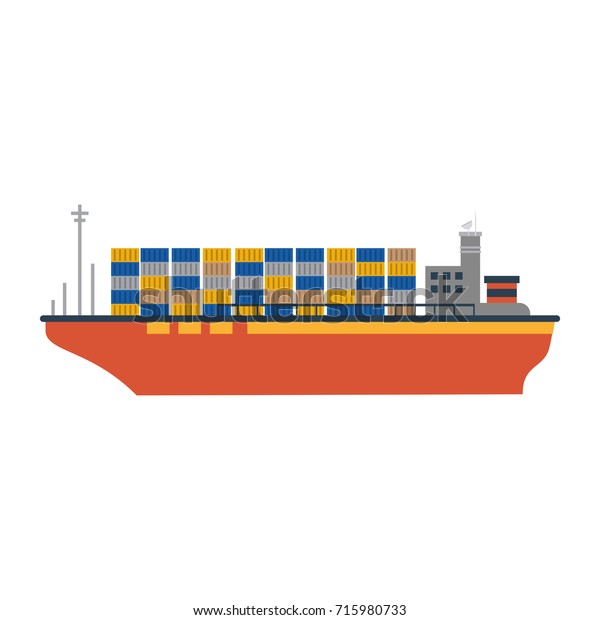 Cargo Ship Icon Image Stock Vector (Royalty Free) 715980733 | Shutterstock