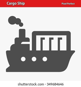 Cargo Ship Icon. Professional, pixel perfect icons optimized for both large and small resolutions. EPS 8 format.