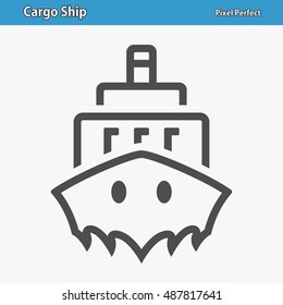 Cargo Ship Icon. Professional, pixel perfect icons optimized for both large and small resolutions. EPS 8 format. 12x size for preview.