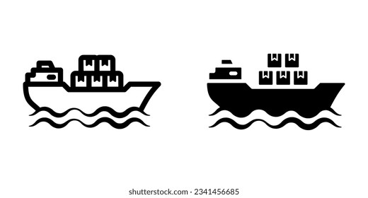 Cargo Ship icon. sign for mobile concept and web design. vector illustration