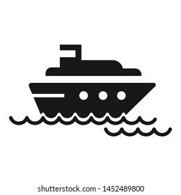Cargo ship icon. Simple illustration of cargo ship vector icon for web design isolated on white background