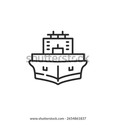 Cargo ship icon. Simple cargo ship icon for social media, app and web design. Vector illustration