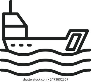 Cargo Ship icon vector image. Suitable for mobile application web application and print media.