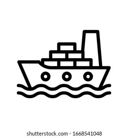 Icono de carga estilo de línea vectorial