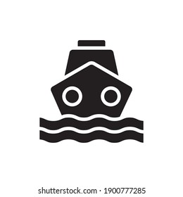 cargo ship icon in vector. Logotype