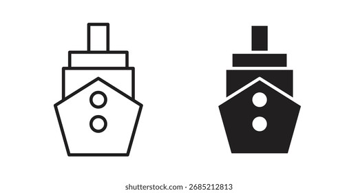 Icono de barco de carga símbolo de signo de Vector