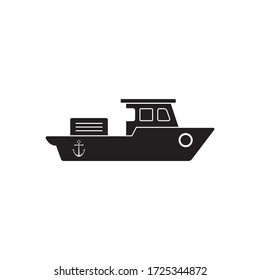Cargo ship icon vector simple design