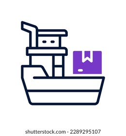 cargo ship icon for your website, mobile, presentation, and logo design.