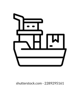 cargo ship icon for your website, mobile, presentation, and logo design.