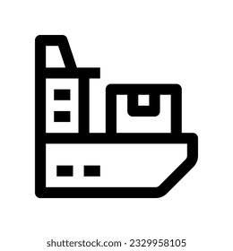 cargo ship icon for your website, mobile, presentation, and logo design.