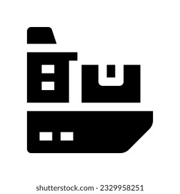 cargo ship icon for your website, mobile, presentation, and logo design.