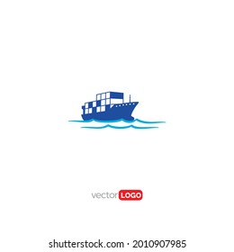 Cargo ship icon,symbol,Logo Design Vector Template Illustration