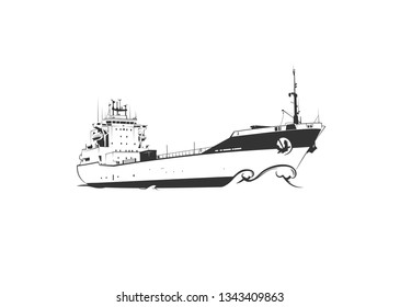 Cargo Ship Illustration