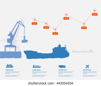 cargo ship infographics