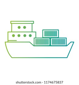 cargo ship isolated icon