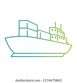 cargo ship isolated icon