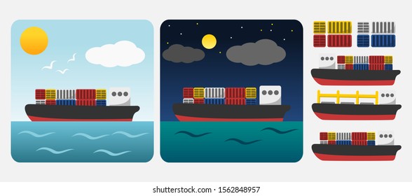 Cargo ship of logistics business