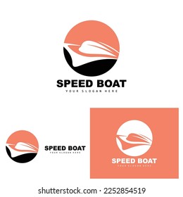 Cargo Ship Logo, Fast Cargo Ship Vector, Sailboat, Design For Ship Manufacturing Company, Waterway Sailing, Marine Vehicles, Transport, Logistics