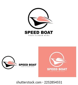 Cargo Ship Logo, Fast Cargo Ship Vector, Sailboat, Design For Ship Manufacturing Company, Waterway Sailing, Marine Vehicles, Transport, Logistics