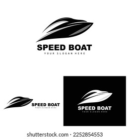Cargo Ship Logo, Fast Cargo Ship Vector, Sailboat, Design For Ship Manufacturing Company, Waterway Sailing, Marine Vehicles, Transport, Logistics