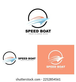 Cargo Ship Logo, Fast Cargo Ship Vector, Sailboat, Design For Ship Manufacturing Company, Waterway Sailing, Marine Vehicles, Transport, Logistics