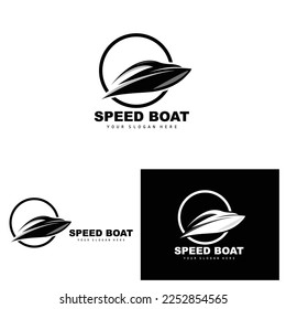 Cargo Ship Logo, Fast Cargo Ship Vector, Sailboat, Design For Ship Manufacturing Company, Waterway Sailing, Marine Vehicles, Transport, Logistics