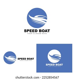 Cargo Ship Logo, Fast Cargo Ship Vector, Sailboat, Design For Ship Manufacturing Company, Waterway Sailing, Marine Vehicles, Transport, Logistics