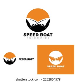 Cargo Ship Logo, Fast Cargo Ship Vector, Sailboat, Design For Ship Manufacturing Company, Waterway Sailing, Marine Vehicles, Transport, Logistics