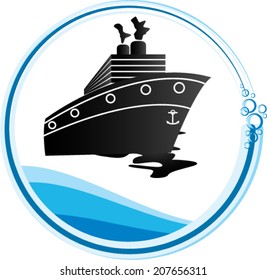 Cargo ship logo/Cargo ship/Vector design