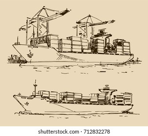 Cargo Ship Sketch