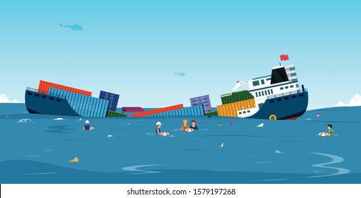 Sinking Cargo Ship Images Stock Photos Vectors Shutterstock