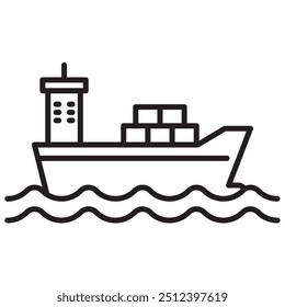 Frachtschiff für Transportation Symbol