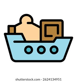 Buque de carga que transporta mercancías a través del océano, asegurando la entrega global eficiente del producto
