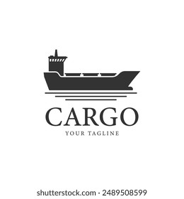 Cargo ship vector design template