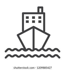 Cargo ship vector icon