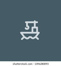 Cargo Ship vector icon. Cargo Ship concept stroke symbol design. Thin graphic elements vector illustration, outline pattern for your web site design, logo, UI. EPS 10.
