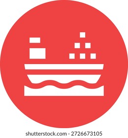 Ilustración de diseño de icono de Vector de barco de carga