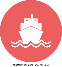 Cargo ship Vector icon which is suitable for commercial work

